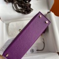 「#4189」 Hermès Epsom Leather Anemone Purple II Mini Kelly Gold Buckle 19cm 「#4189」 Hermès Epsom Leather Anemone Purple II Mini Kelly Gold Buckle 19cm