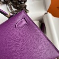 「#4189」 Hermès Epsom Leather Anemone Purple II Mini Kelly Gold Buckle 19cm 「#4189」 Hermès Epsom Leather Anemone Purple II Mini Kelly Gold Buckle 19cm