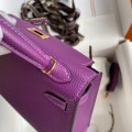 「#4189」 Hermès Epsom Leather Anemone Purple II Mini Kelly Gold Buckle 19cm 「#4189」 Hermès Epsom Leather Anemone Purple II Mini Kelly Gold Buckle 19cm