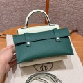 「#4201」 Hermes Bubble Green Kelly Doll Mosaic Doll Bag 19cm