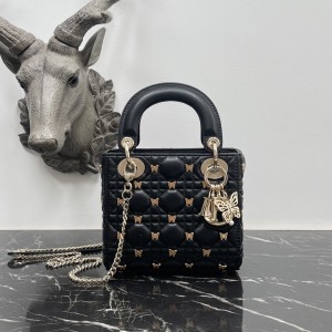 「#2118」 dior M0505 Black Gold  17 x 15 x 7cm 