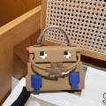 「#4204」 Hermes Milk Tea Kelly Doll Mosaic Doll Bag 19cm