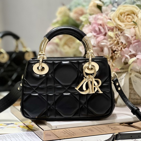 「#2126」 dior 1202 Black Gold 19*13*8cm