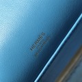 「#4208」 Hermès 1st Generation Swift Leather Water Fairy Blue Gold Buckle Kelly Bag 22cm