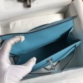 「#4210」 Hermès 1st Generation Swift Leather Northern Blue Silver Buckle Kelly Bag 22cm