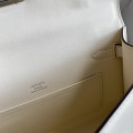 「#4218」 Hermès 1st Generation Swift Leather Milkshake Silver Buckle Kelly Bag 22cm