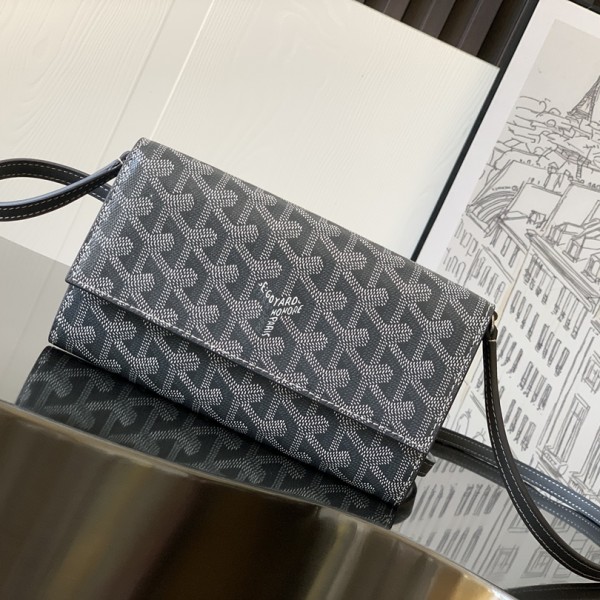 「#6102」Goyard - grey - 020177 - 19 cm x 3.3 cm x 12 cm