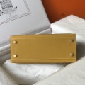 「#4225」 Hermès Epsom leather amber yellow gold buckle Kelly bag 25cm