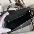 「#4229」 Hermès Epsom leather black silver buckle waxed thread Kelly bag 25cm 「#4229」 Hermès Epsom leather black silver buckle waxed thread Kelly bag 25cm