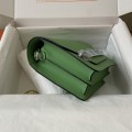 「#4027」Hermes Pig Nose Bag Avocado Green Silver Buckle Roulis 19cm