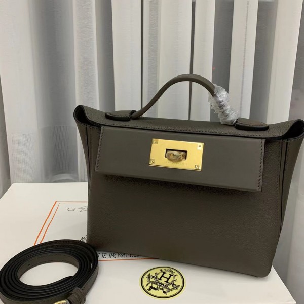 「#4251」 Hermes Pewter Gray Kelly Bag Y2424mini 21*16*12cm 「#4251」 Hermes Pewter Gray Kelly Bag Y2424mini 21*16*12cm