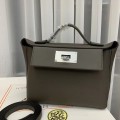 「#4251」 Hermes Pewter Gray Kelly Bag Y2424mini 21*16*12cm 「#4251」 Hermes Pewter Gray Kelly Bag Y2424mini 21*16*12cm