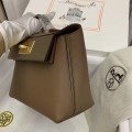 「#4252」 Hermès Weimaraner Elephant Grey Kelly Bag Y2424mini 21*16*12cm