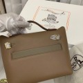 「#4252」 Hermès Weimaraner Elephant Grey Kelly Bag Y2424mini 21*16*12cm