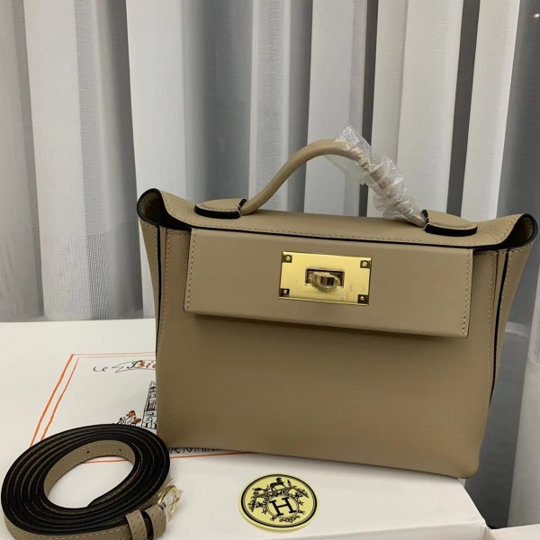 「#4254」 Hermès Milk Tea Kelly Bag Gold Buckle Y2424mini 21*16*12cm 「#4254」 Hermès Milk Tea Kelly Bag Gold Buckle Y2424mini 21*16*12cm