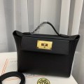 「#4255」Hermès Black Kelly Bag Gold Buckle Y2424mini 21*16*12cm 「#4255」Hermès Black Kelly Bag Gold Buckle Y2424mini 21*16*12cm