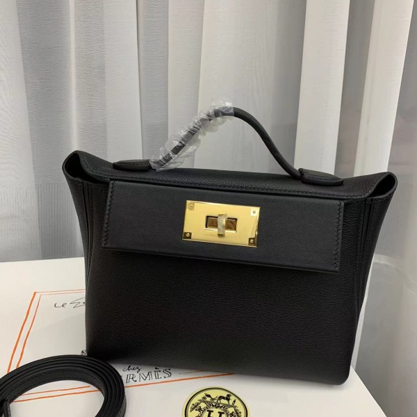 「#4255」Hermès Black Kelly Bag Gold Buckle Y2424mini 21*16*12cm 「#4255」Hermès Black Kelly Bag Gold Buckle Y2424mini 21*16*12cm