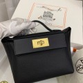 「#4255」Hermès Black Kelly Bag Gold Buckle Y2424mini 21*16*12cm 「#4255」Hermès Black Kelly Bag Gold Buckle Y2424mini 21*16*12cm