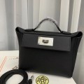 「#4256」Hermès Black Kelly Bag Silver Buckle Y2424mini 21*16*12cm 「#4256」Hermès Black Kelly Bag Silver Buckle Y2424mini 21*16*12cm