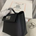 「#4256」Hermès Black Kelly Bag Silver Buckle Y2424mini 21*16*12cm 「#4256」Hermès Black Kelly Bag Silver Buckle Y2424mini 21*16*12cm