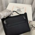「#4256」Hermès Black Kelly Bag Silver Buckle Y2424mini 21*16*12cm 「#4256」Hermès Black Kelly Bag Silver Buckle Y2424mini 21*16*12cm