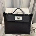「#4256」Hermès Black Kelly Bag Silver Buckle Y2424mini 21*16*12cm 「#4256」Hermès Black Kelly Bag Silver Buckle Y2424mini 21*16*12cm
