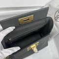 「#4265」Hermès Cumulonimbus Gray Kelly Bag Gold Buckle Y2424mini 21*16*12cm