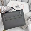 「#4266」Hermès Cumulonimbus Gray Kelly Bag Silver Buckle Y2424mini 21*16*12cm 「#4266」Hermès Cumulonimbus Gray Kelly Bag Silver Buckle Y2424mini 21*16*12cm
