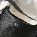 「#4278」 Hermès Black Silver Buckle Mini Eveylen 17cm