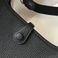 「#4278」 Hermès Black Silver Buckle Mini Eveylen 17cm