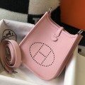 「#4279」 Hermes Pink Silver Buckle Mini Eveylen 17cm