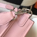 「#4279」 Hermes Pink Silver Buckle Mini Eveylen 17cm