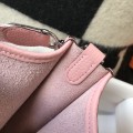 「#4279」 Hermes Pink Silver Buckle Mini Eveylen 17cm