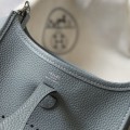 「#4283」 Hermes Linen Blue Silver Buckle Mini Eveylen 17cm 「#4283」 Hermes Linen Blue Silver Buckle Mini Eveylen 17cm
