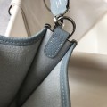 「#4283」 Hermes Linen Blue Silver Buckle Mini Eveylen 17cm 「#4283」 Hermes Linen Blue Silver Buckle Mini Eveylen 17cm