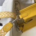 「#4287」 Hermes Amber Yellow Silver Buckle Mini Eveylen 17cm