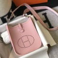 「#4288」 Hermes Pink Silver Buckle Mini Eveylen 17cm