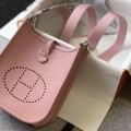 「#4288」 Hermes Pink Silver Buckle Mini Eveylen 17cm