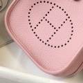「#4288」 Hermes Pink Silver Buckle Mini Eveylen 17cm