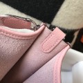 「#4288」 Hermes Pink Silver Buckle Mini Eveylen 17cm