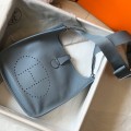 「#4294」Hermès Light Blue Silver Buckle Large Eveylen28cm 「#4294」Hermès Light Blue Silver Buckle Large Eveylen28cm