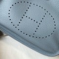 「#4294」Hermès Light Blue Silver Buckle Large Eveylen28cm 「#4294」Hermès Light Blue Silver Buckle Large Eveylen28cm