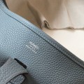 「#4294」Hermès Light Blue Silver Buckle Large Eveylen28cm 「#4294」Hermès Light Blue Silver Buckle Large Eveylen28cm