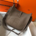 「#4295」Hermes Khaki Silver Buckle Large Eveylen28cm