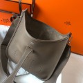 「#4295」Hermes Khaki Silver Buckle Large Eveylen28cm