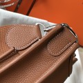 「#4296」 Hermès golden brown silver buckle large size Eveylen28cm 「#4296」 Hermès golden brown silver buckle large size Eveylen28cm