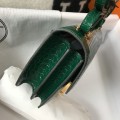 「#4297」 Hermès Constance Green Crocodile Pattern Gold Buckle Bag 19cm
