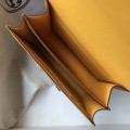 「#4298」 Hermès Constance Yellow Crocodile Pattern Gold Buckle Bag 19cm