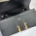 「#4305」Hermès Black Constance Gold Buckle Crossbody Bag 20cm