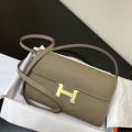 「#4306」 Hermès Elephant Grey Constance Gold Buckle Crossbody Bag 20cm 「#4306」 Hermès Elephant Grey Constance Gold Buckle Crossbody Bag 20cm